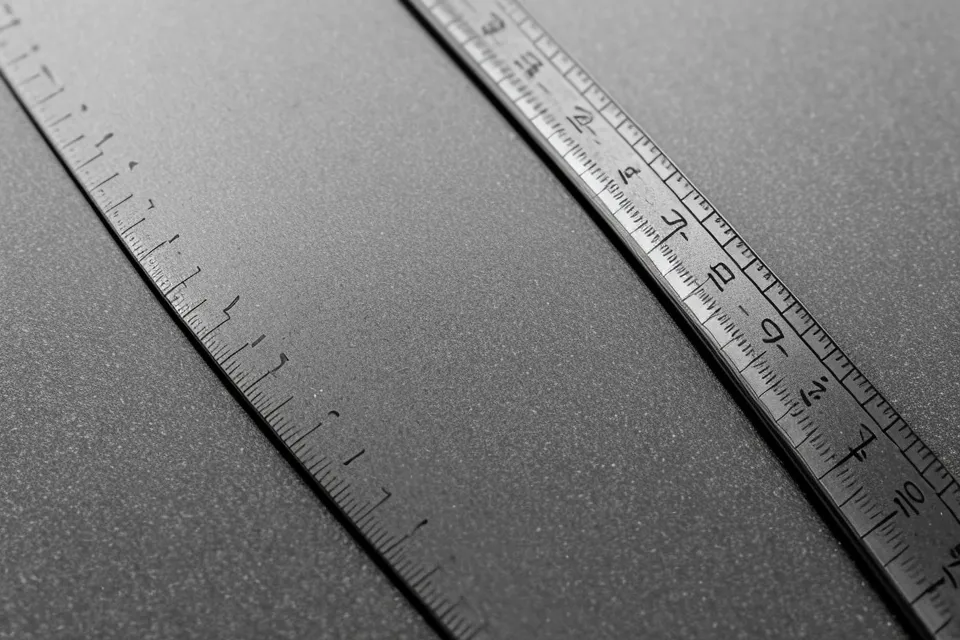 Mesure de la marge de sécurité de 2 mm sur une étiquette artisanale, repère technique pour le placement du logo.